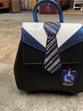 Ravenclaw-Inspired Black and Blue Backpack Purse